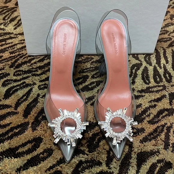 Amina muaddi begum glass pumps clear gray - Picture 2 of 7
